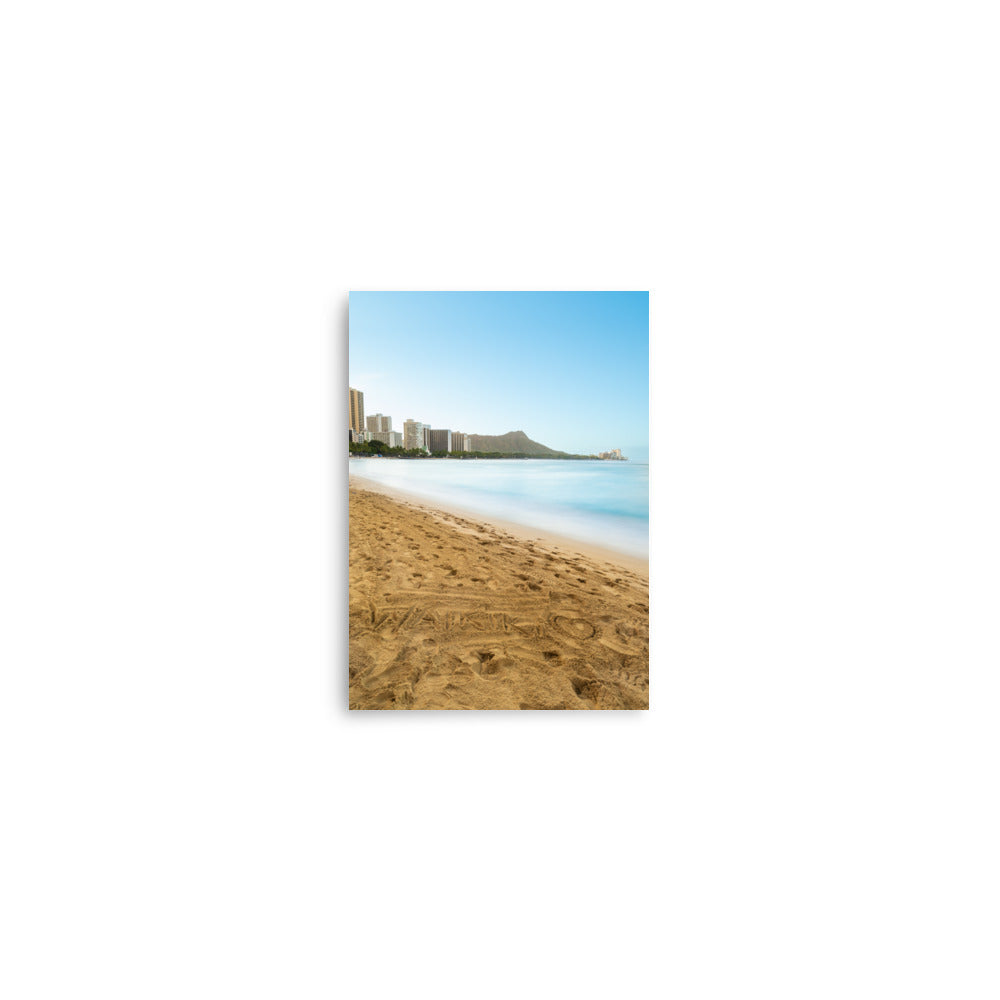 Waikiki Written In the Sand - Poster