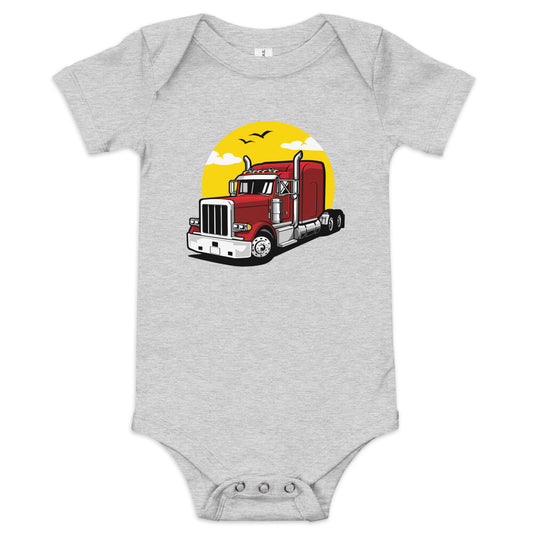 Semi truck - Baby short sleeve one piece