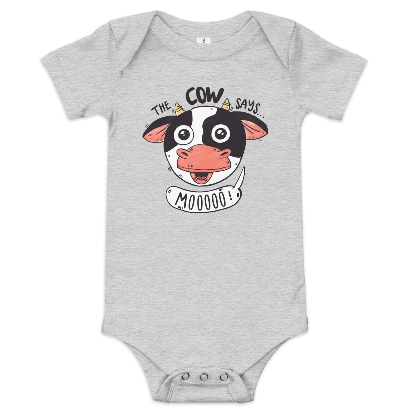 Cow says moo - Baby short sleeve one piece