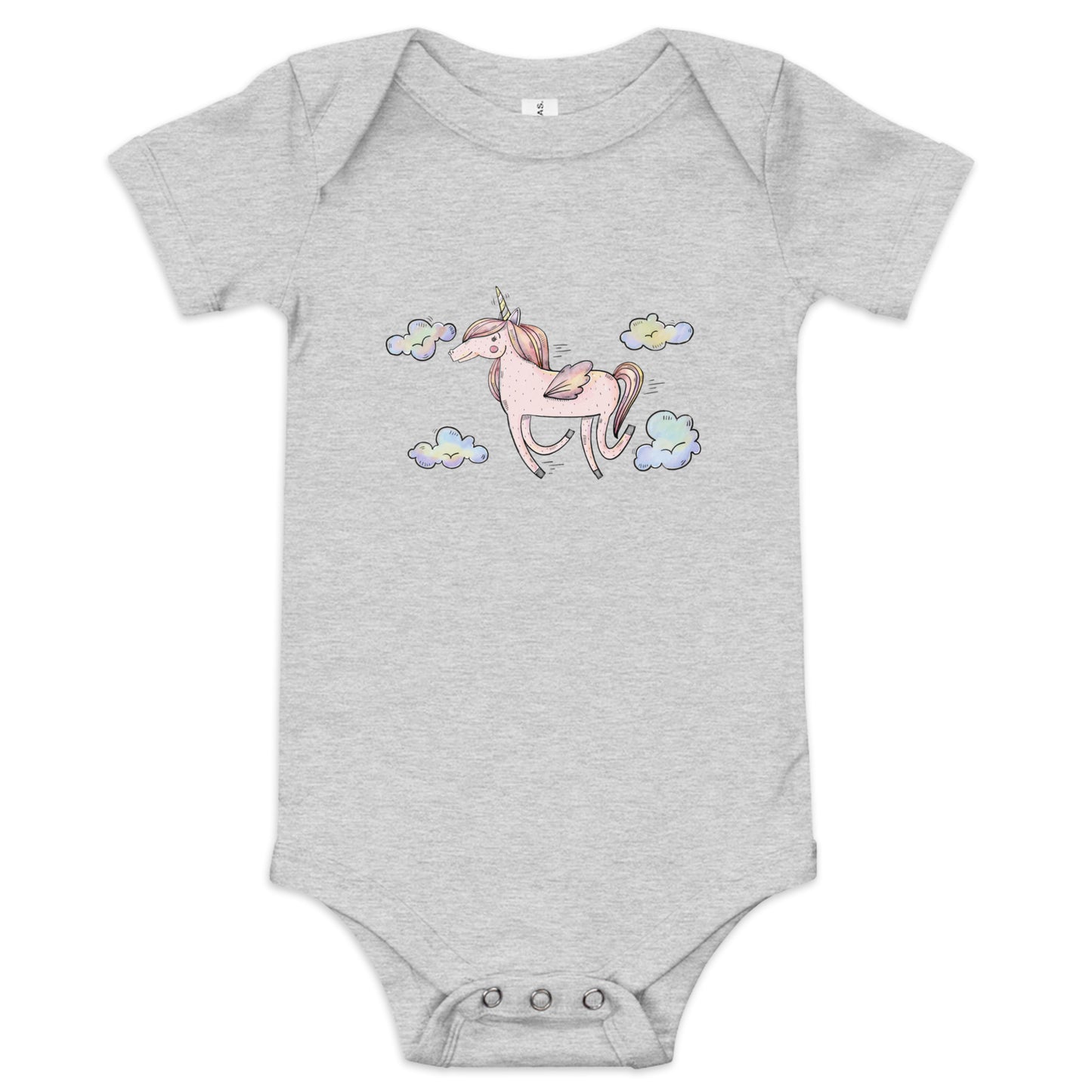 Flying unicorn - Baby short sleeve one piece