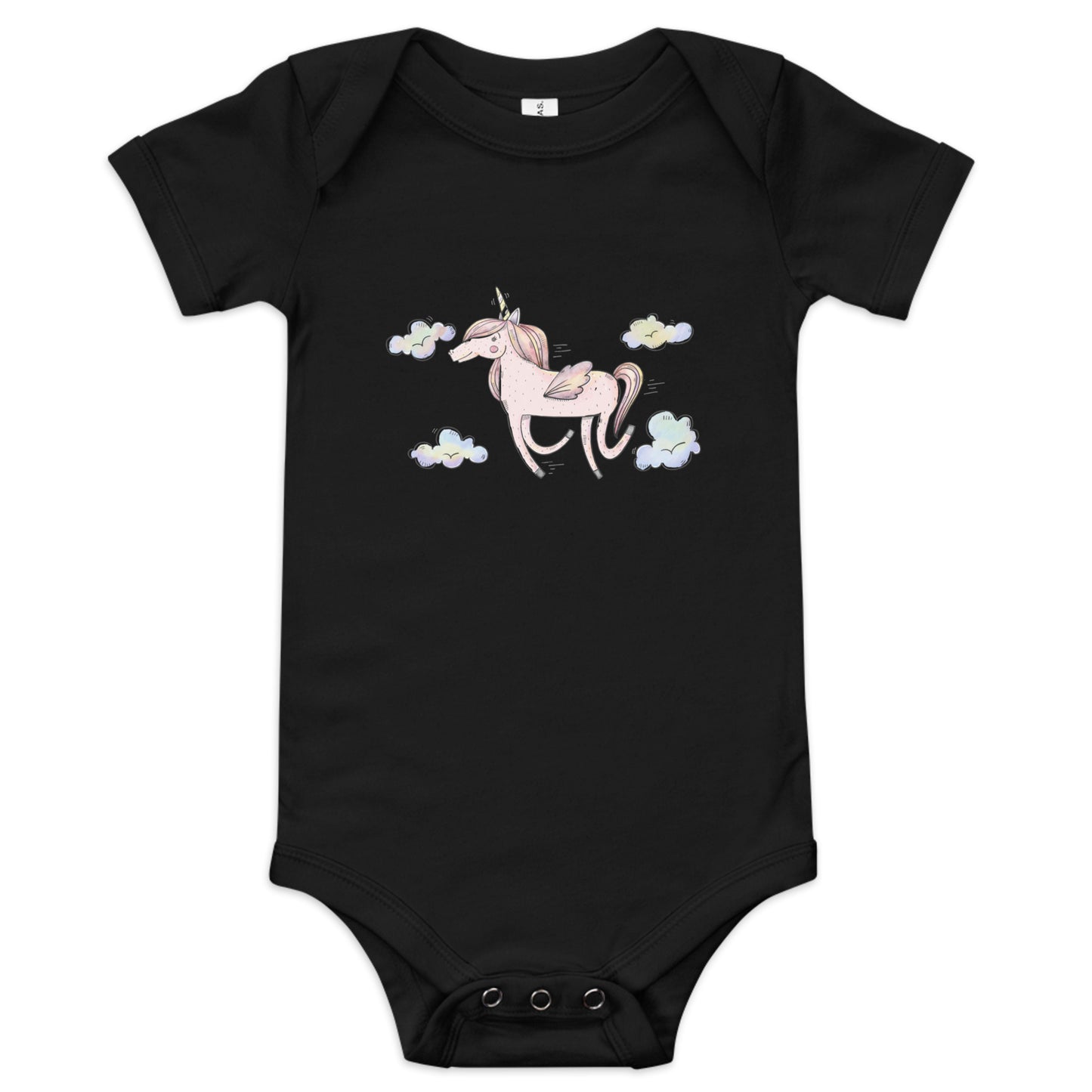 Flying unicorn - Baby short sleeve one piece