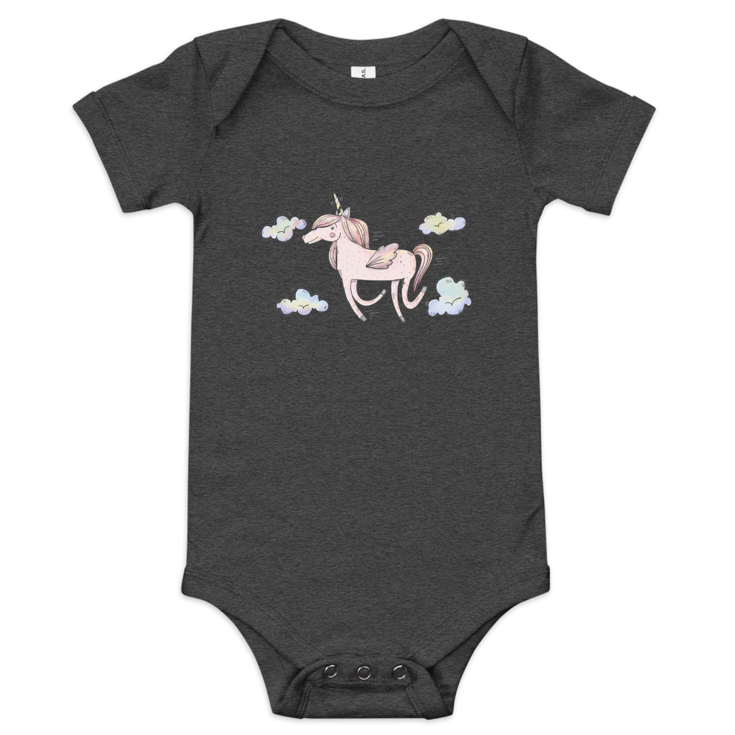 Flying unicorn - Baby short sleeve one piece