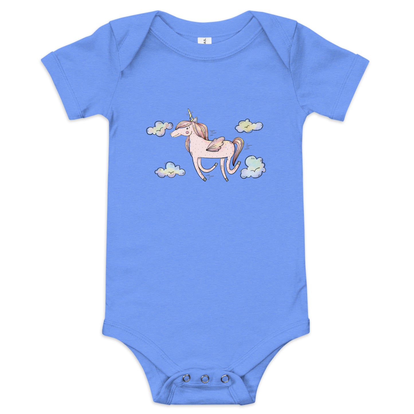 Flying unicorn - Baby short sleeve one piece