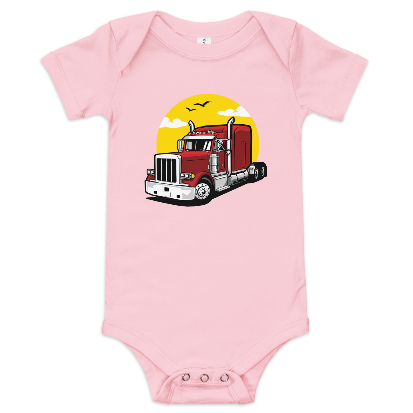 Semi truck - Baby short sleeve one piece