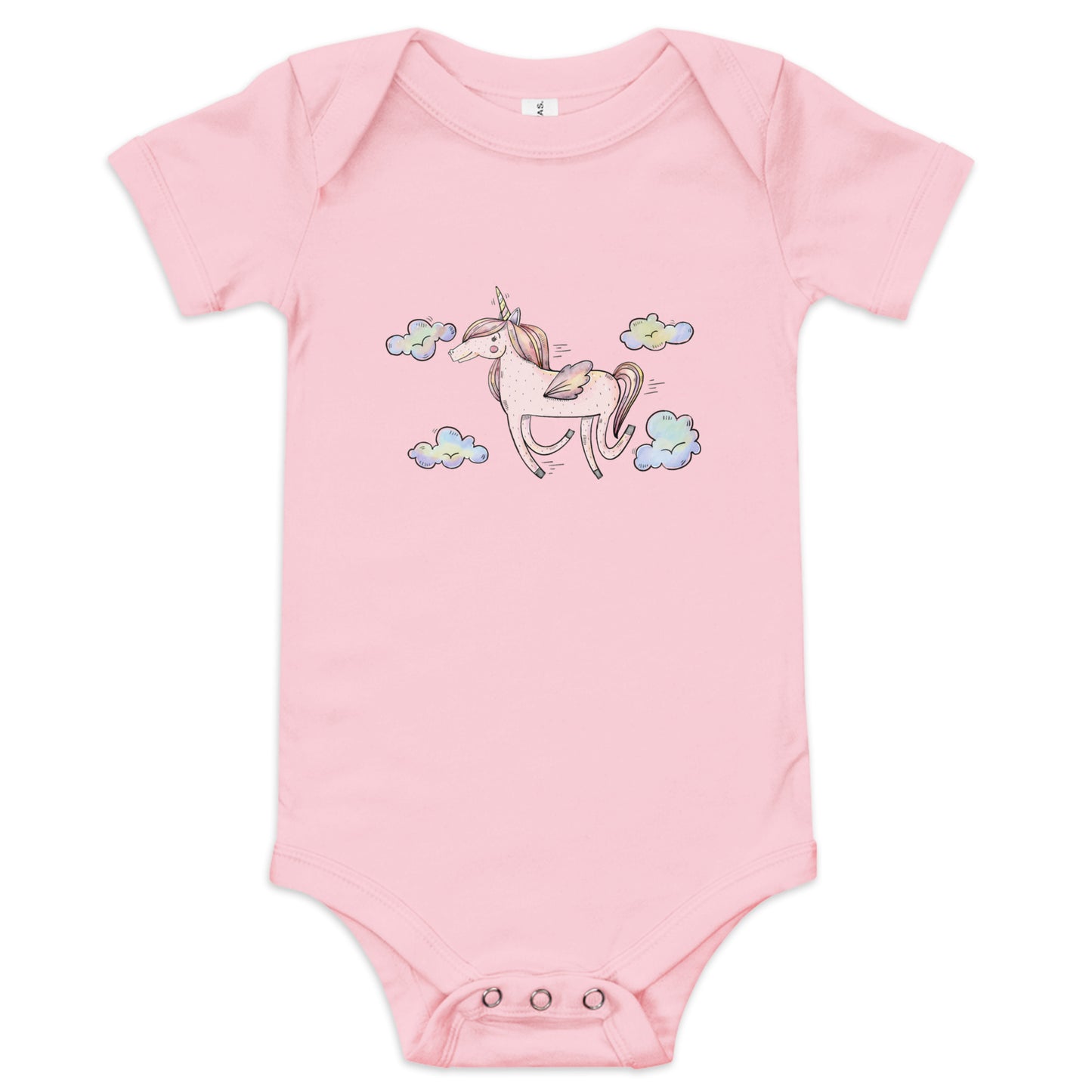 Flying unicorn - Baby short sleeve one piece