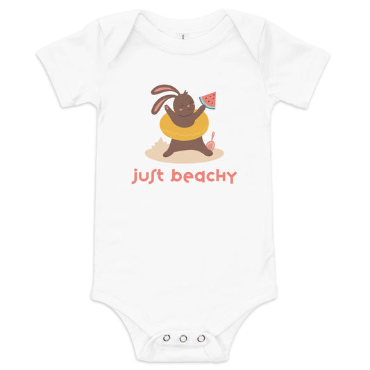 Just beachy bunny - Baby short sleeve one piece