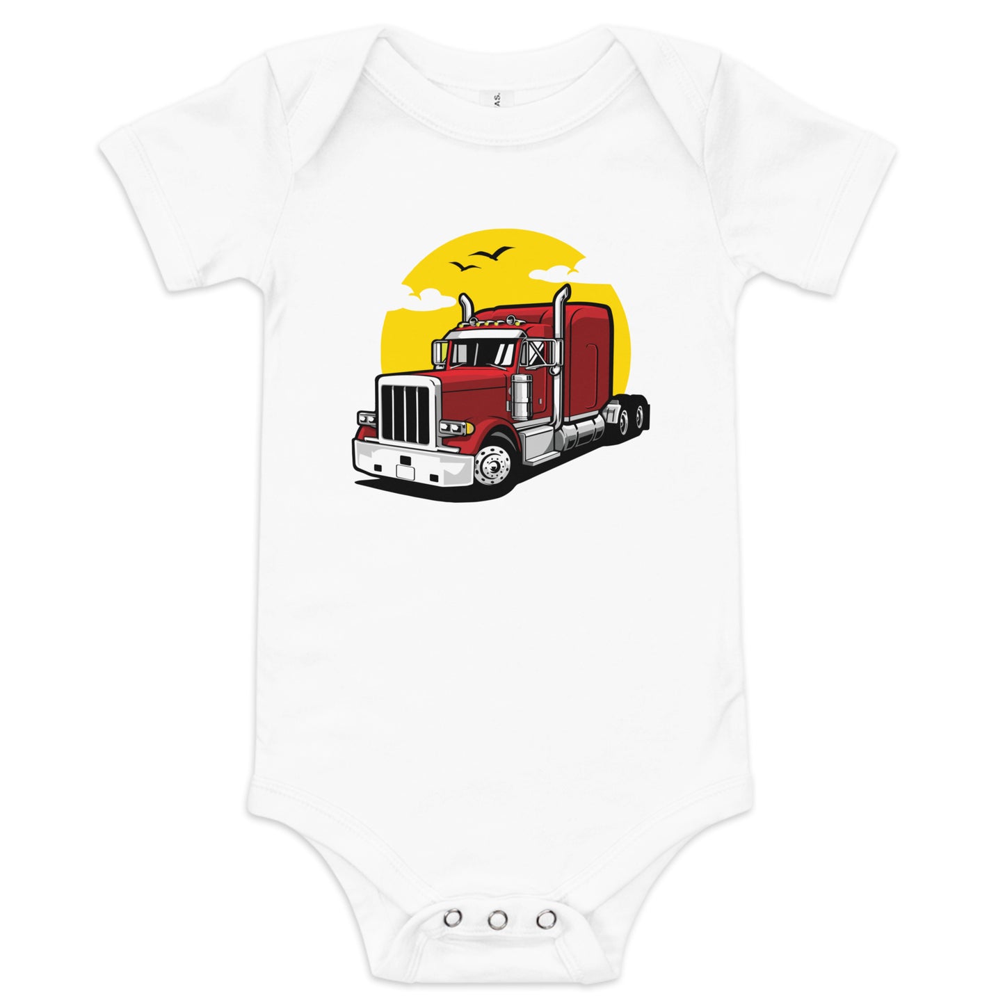 Semi truck - Baby short sleeve one piece