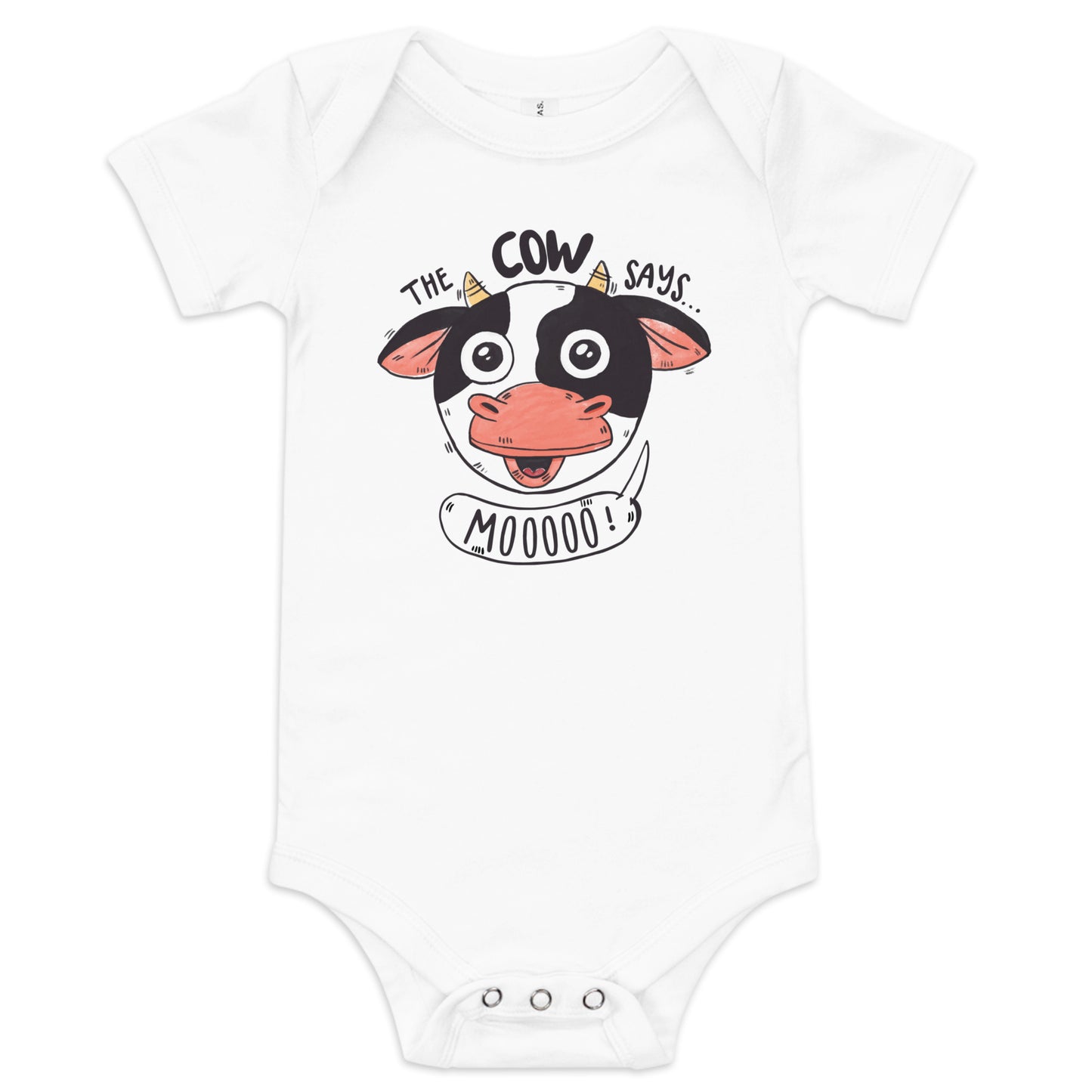 Cow says moo - Baby short sleeve one piece