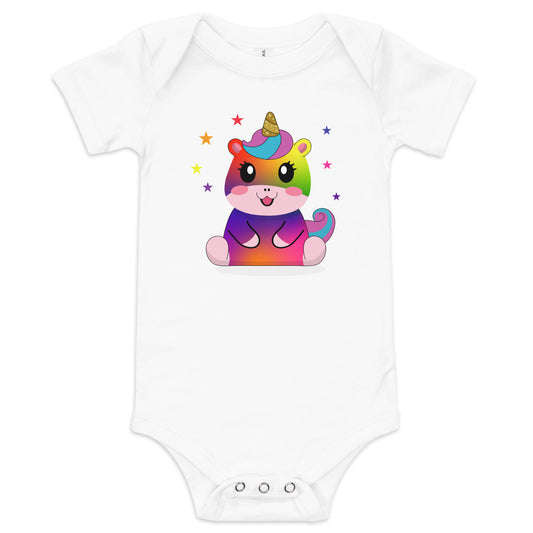 Unicorn stars - Baby short sleeve one piece