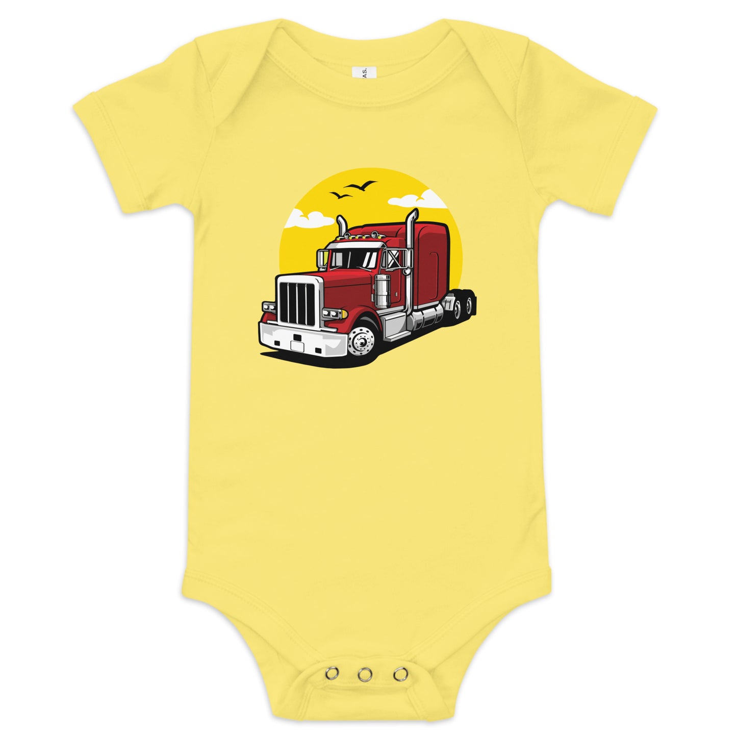 Semi truck - Baby short sleeve one piece