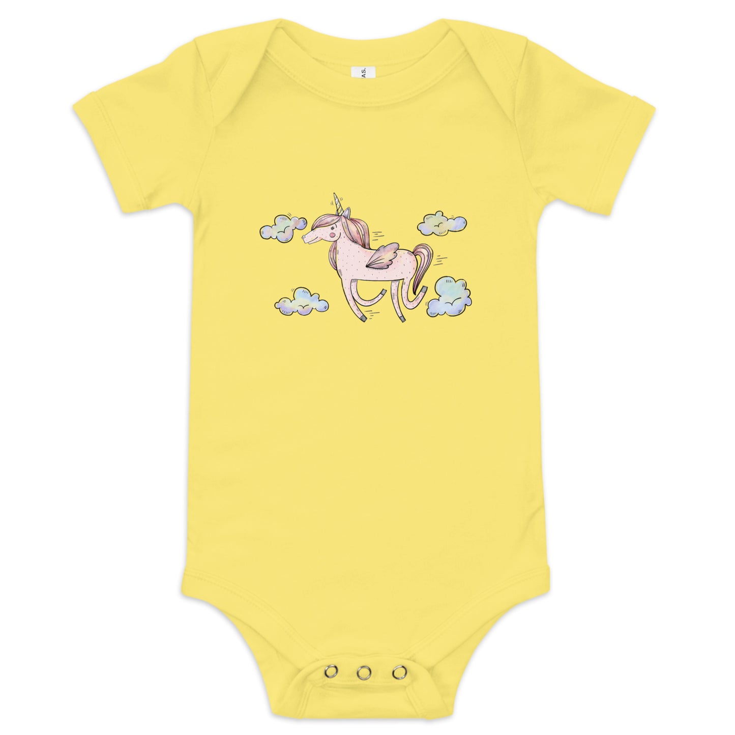 Flying unicorn - Baby short sleeve one piece