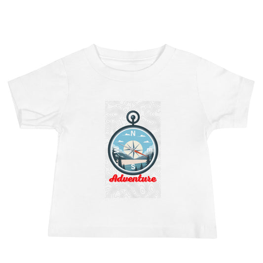 Topo compass (red font) - Baby Jersey Short Sleeve Tee