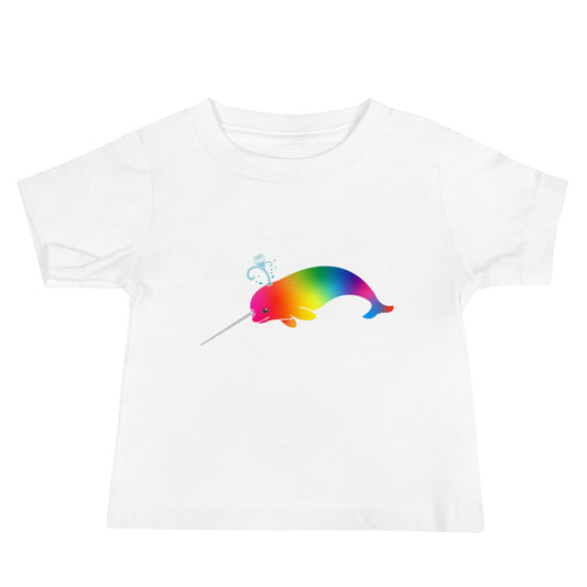Rainbow narwhal - Baby Jersey Short Sleeve Tee