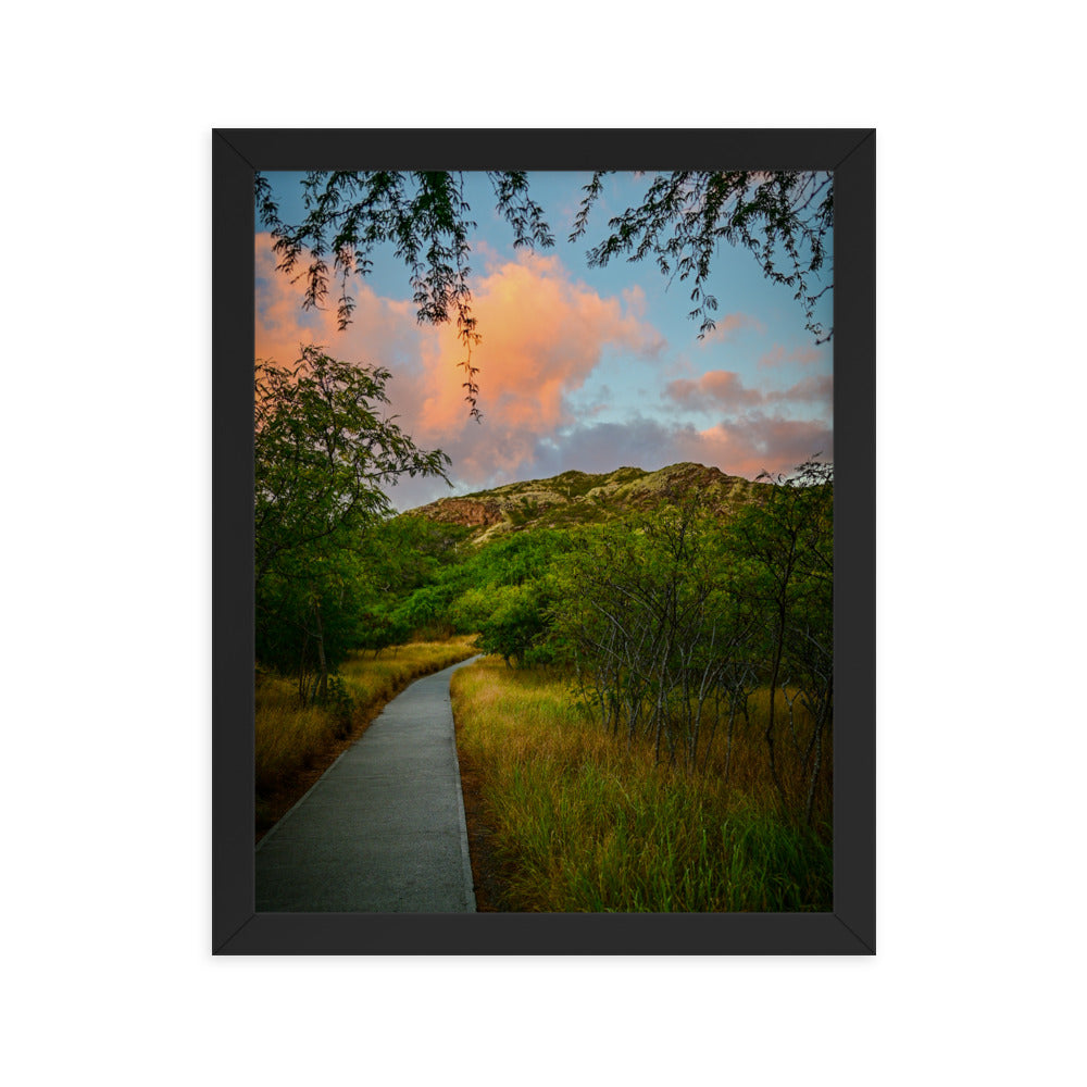 Diamond Head Trail - Framed poster