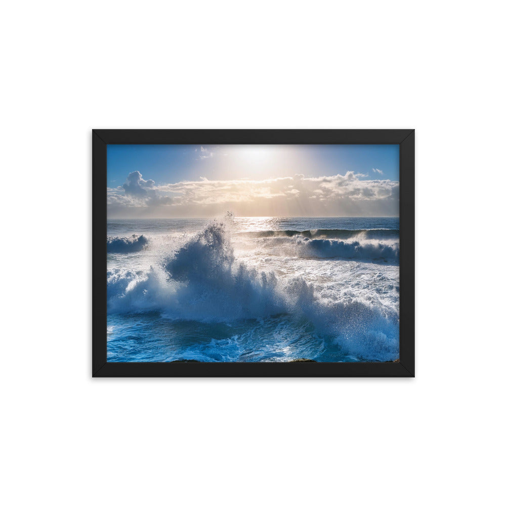 Waves Crashing - Framed poster