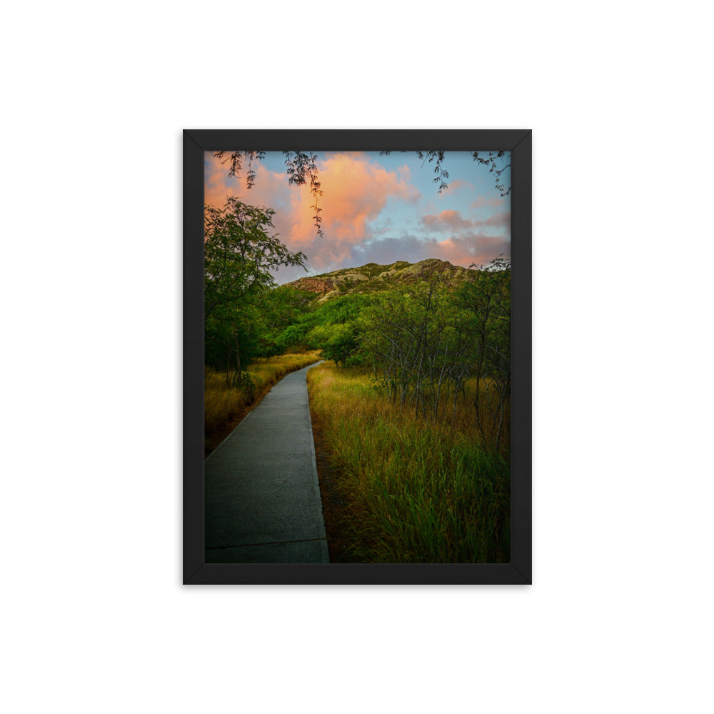 Diamond Head Trail - Framed poster