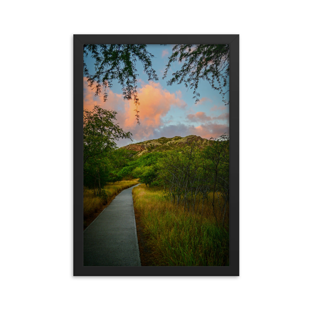 Diamond Head Trail - Framed poster