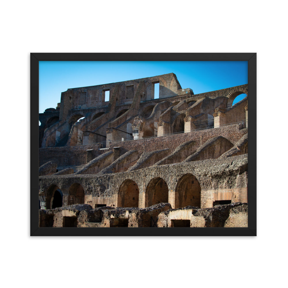 Roman Colosseum Interior - Framed poster