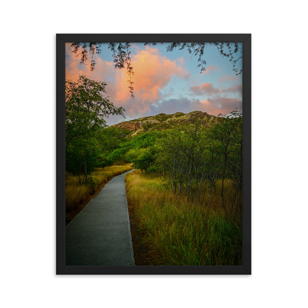 Diamond Head Trail - Framed poster