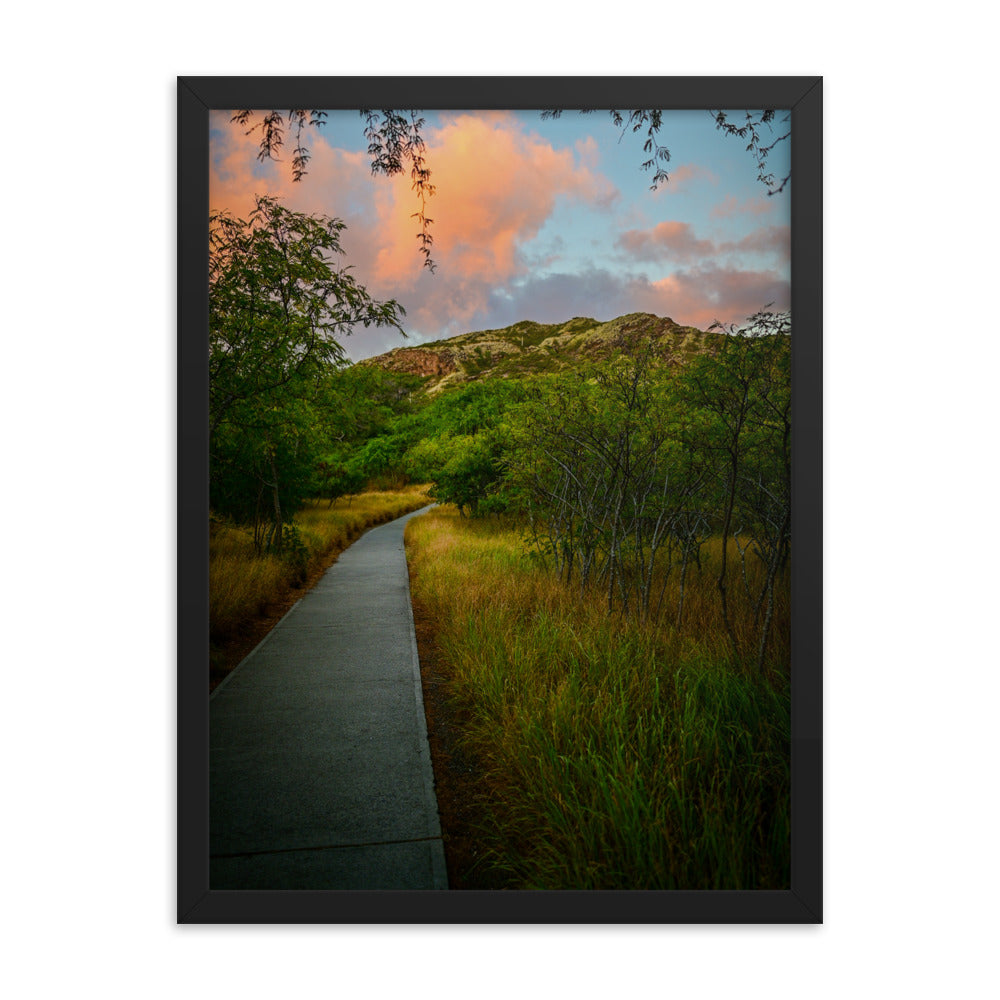 Diamond Head Trail - Framed poster