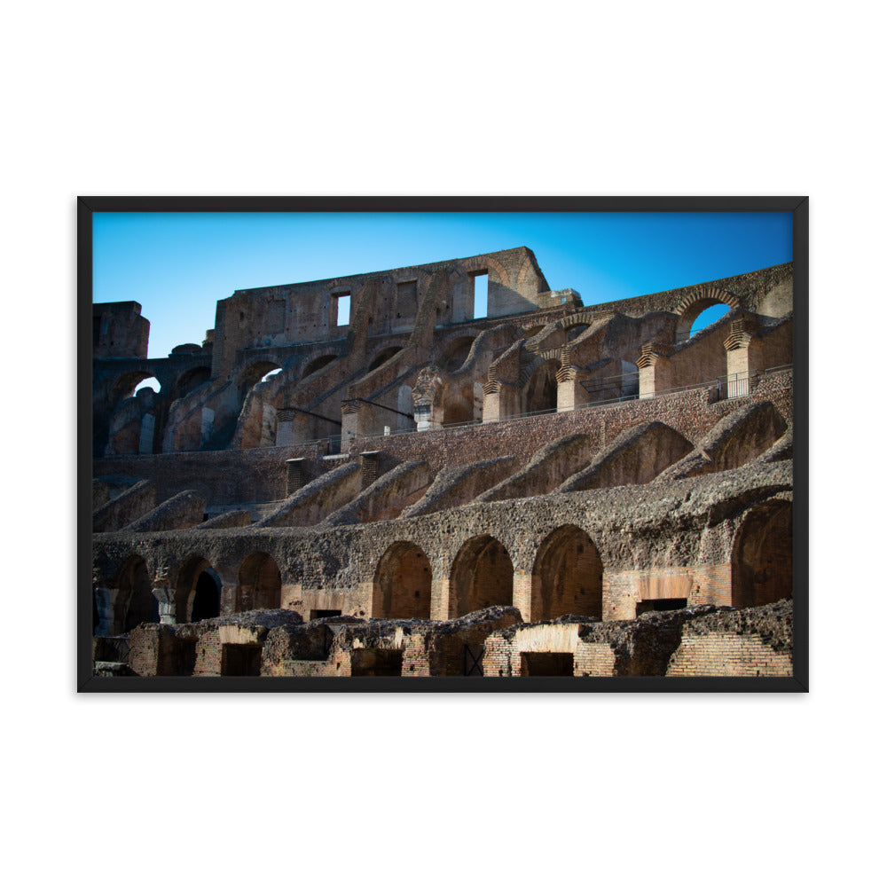 Roman Colosseum Interior - Framed poster