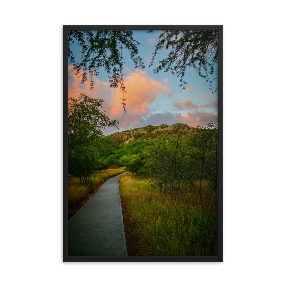 Diamond Head Trail - Framed poster