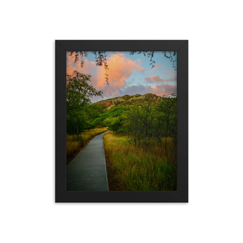 Diamond Head Trail - Framed poster