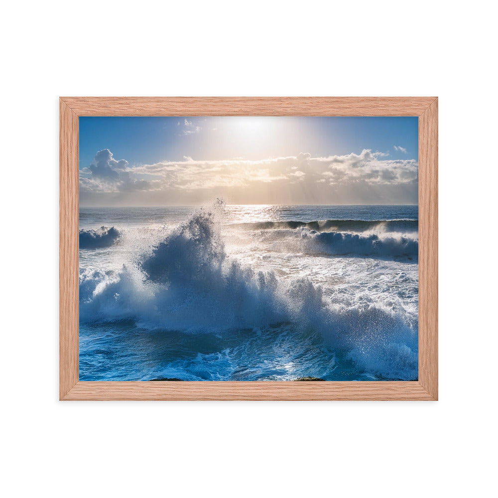 Waves Crashing - Framed poster