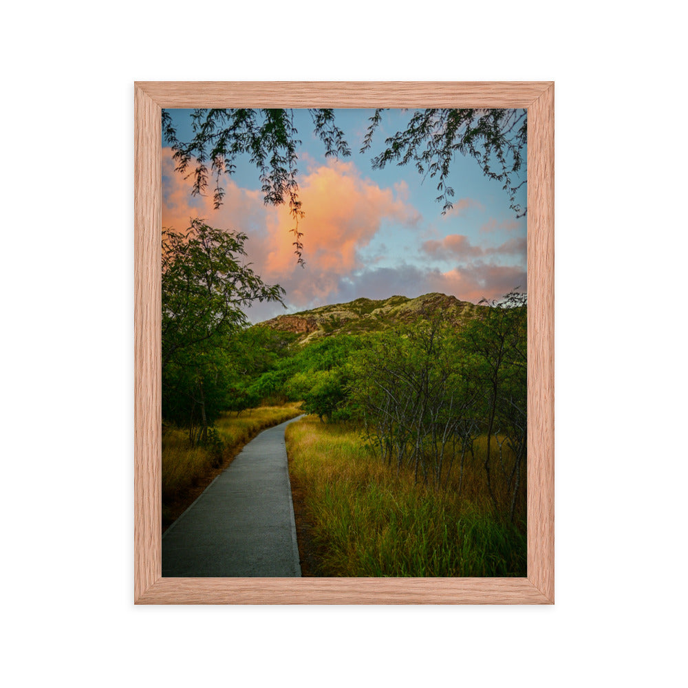 Diamond Head Trail - Framed poster