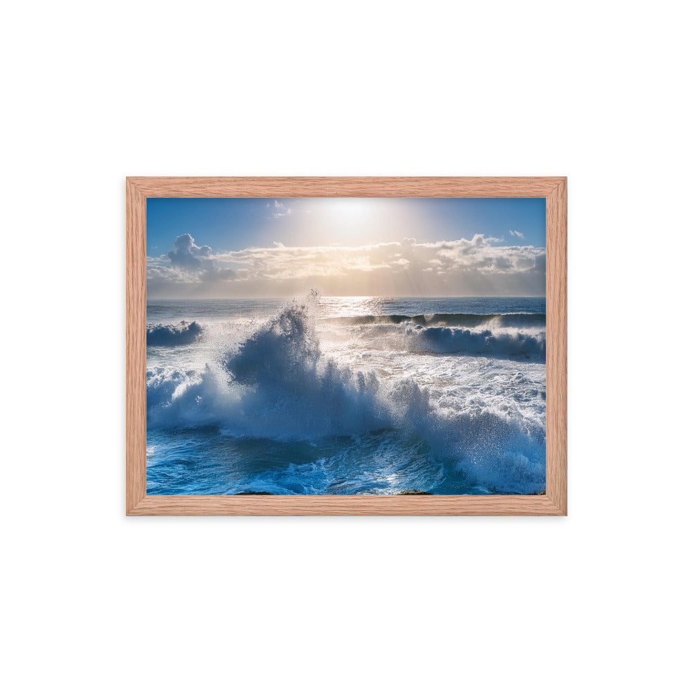 Waves Crashing - Framed poster