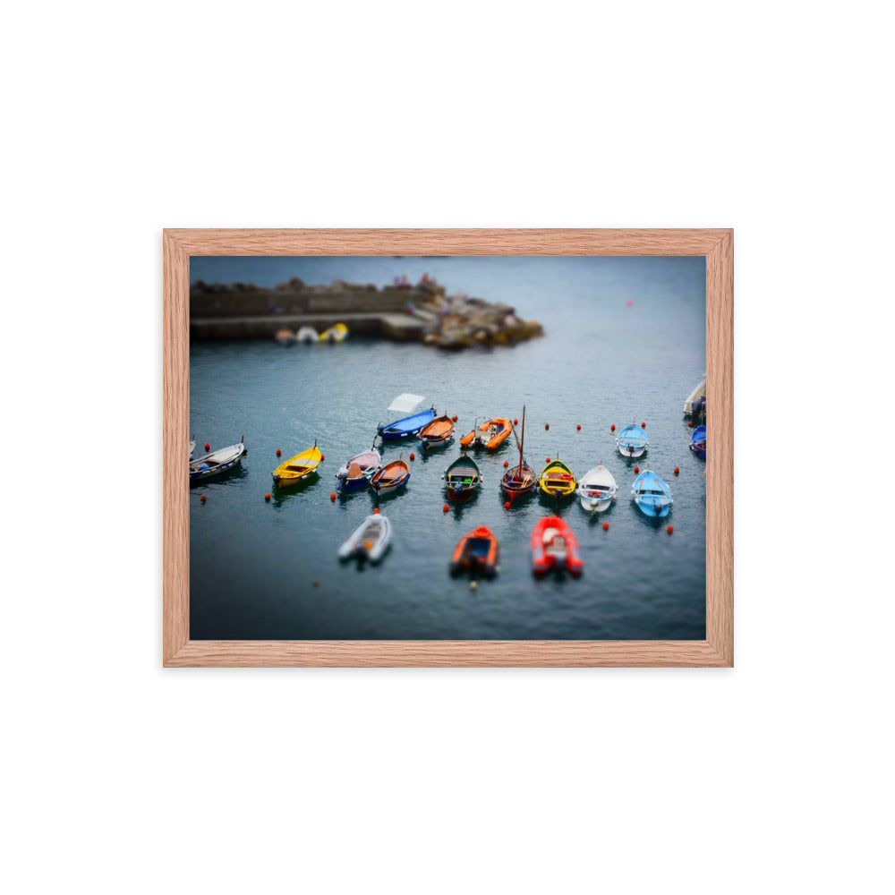 Boats of Vernazza - Framed poster