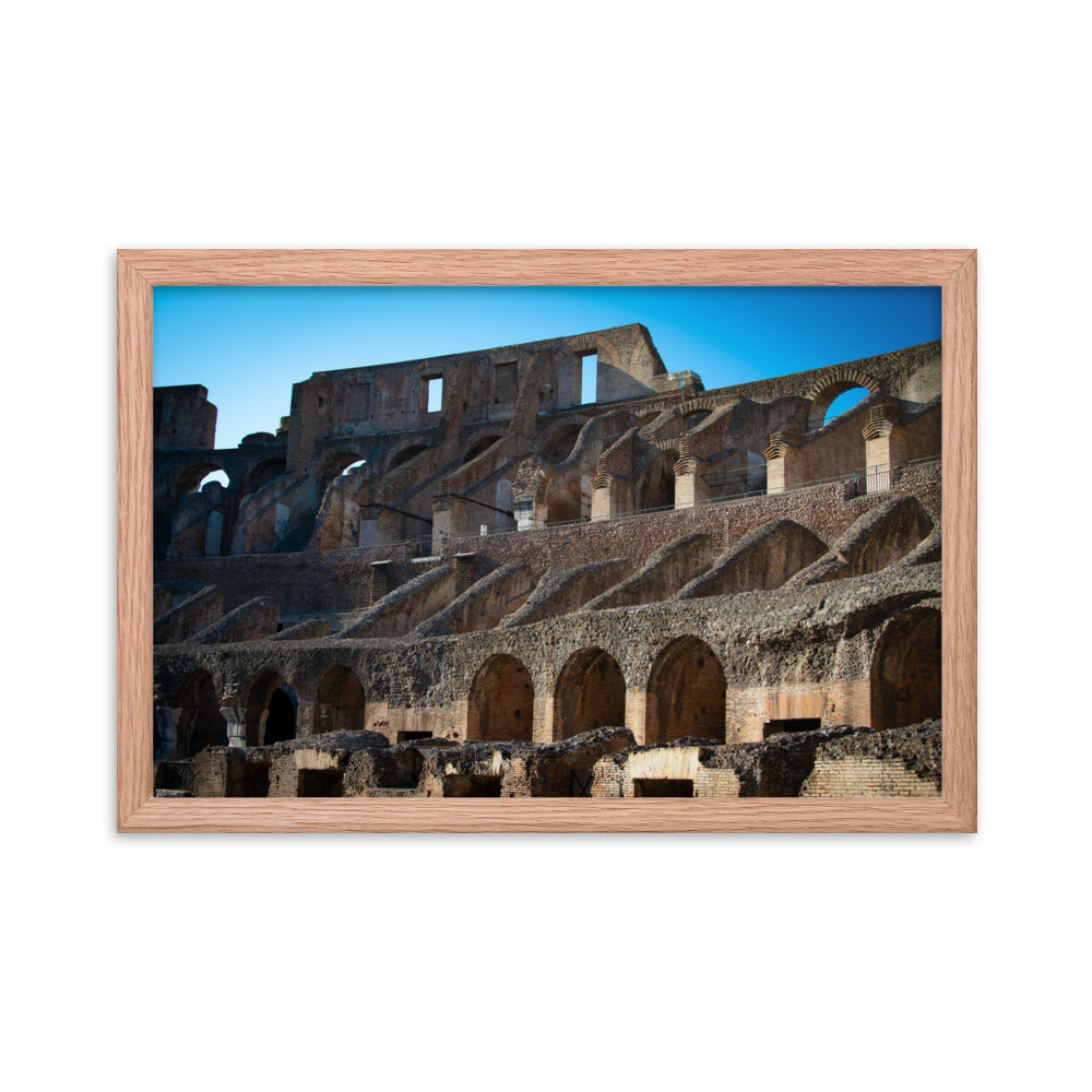 Roman Colosseum Interior - Framed poster