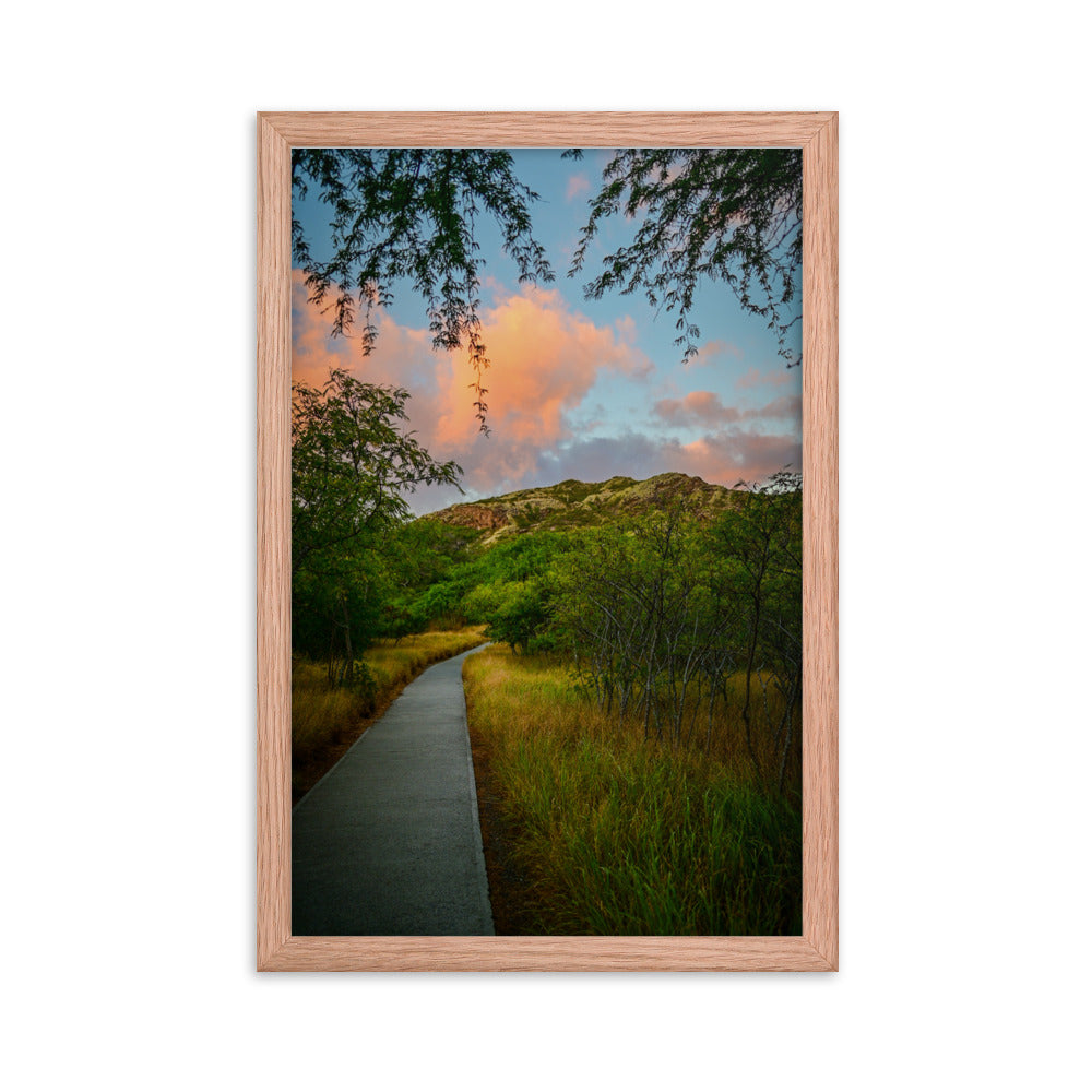 Diamond Head Trail - Framed poster