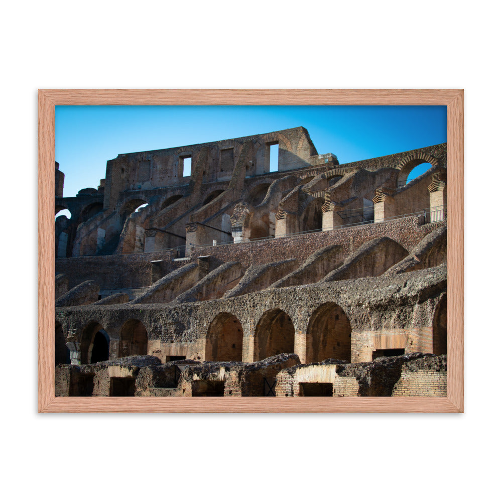 Roman Colosseum Interior - Framed poster