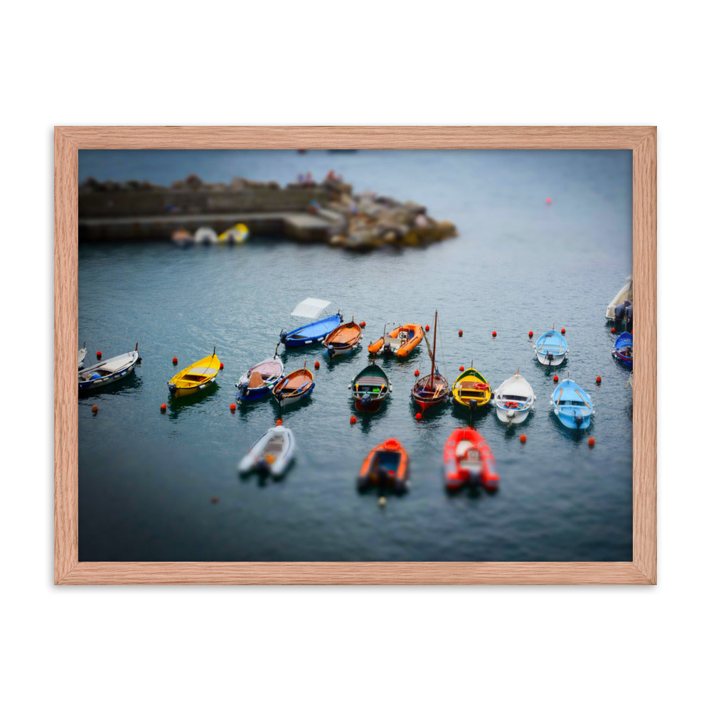 Boats of Vernazza - Framed poster