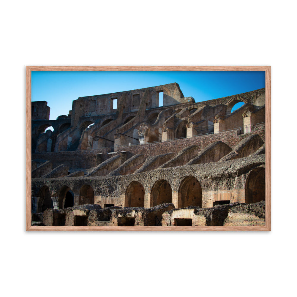 Roman Colosseum Interior - Framed poster