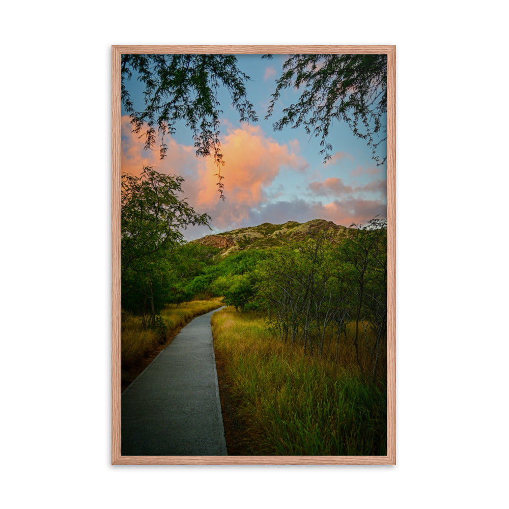 Diamond Head Trail - Framed poster