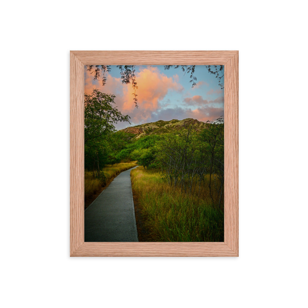 Diamond Head Trail - Framed poster