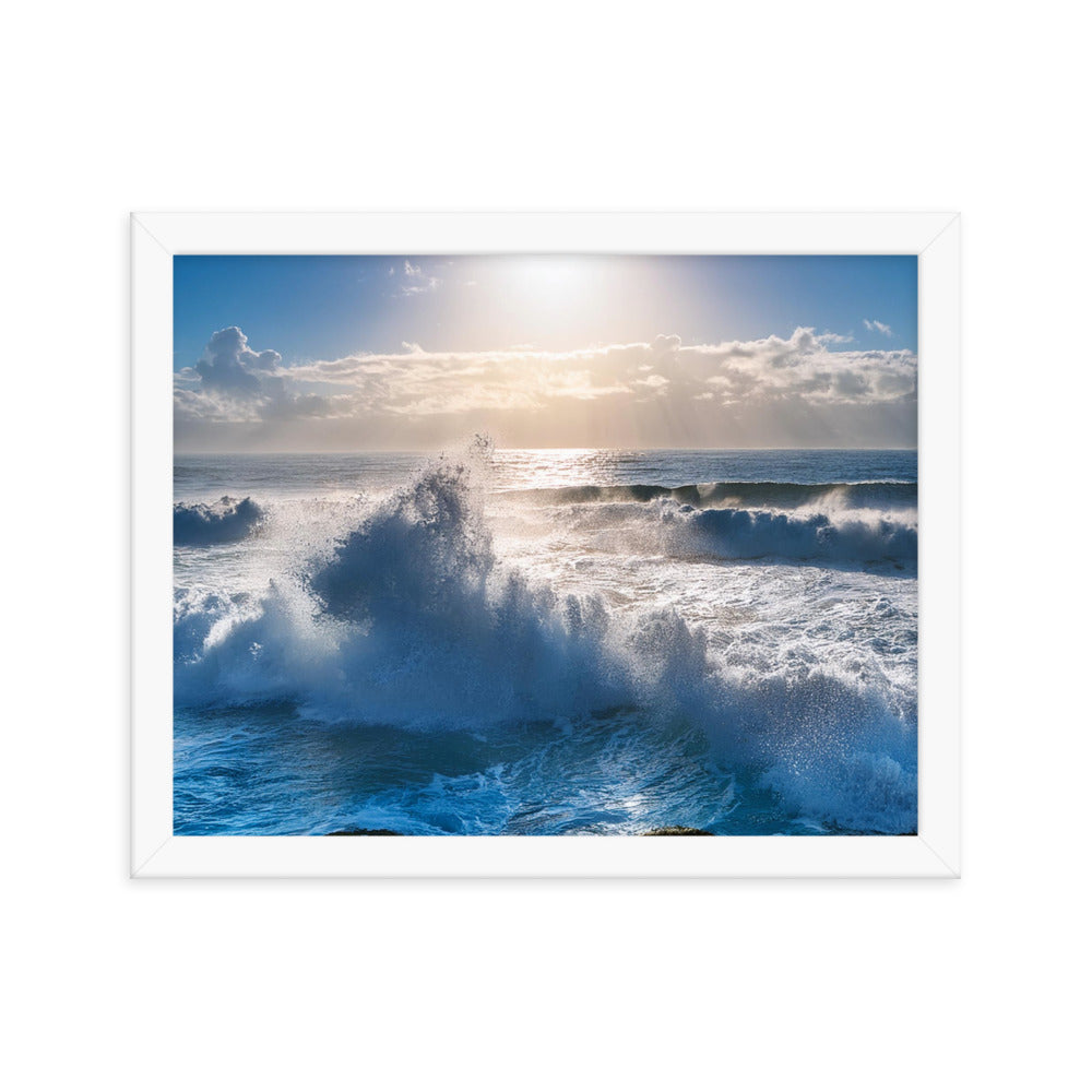 Waves Crashing - Framed poster