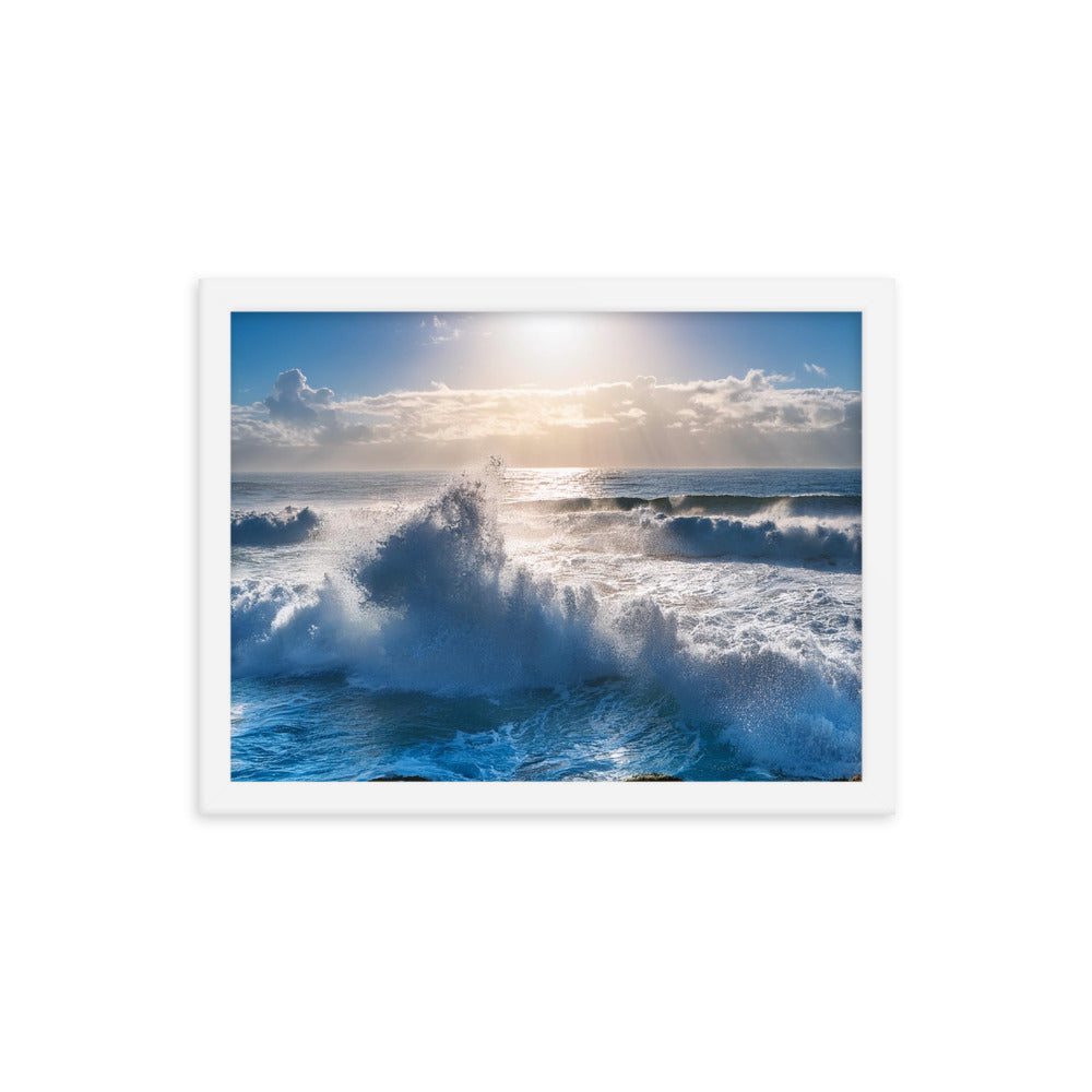 Waves Crashing - Framed poster