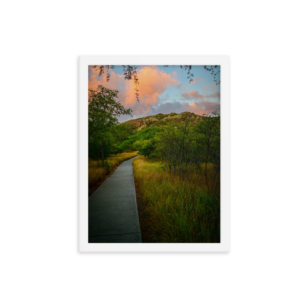 Diamond Head Trail - Framed poster