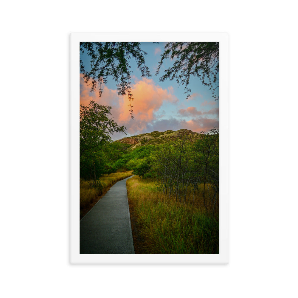 Diamond Head Trail - Framed poster