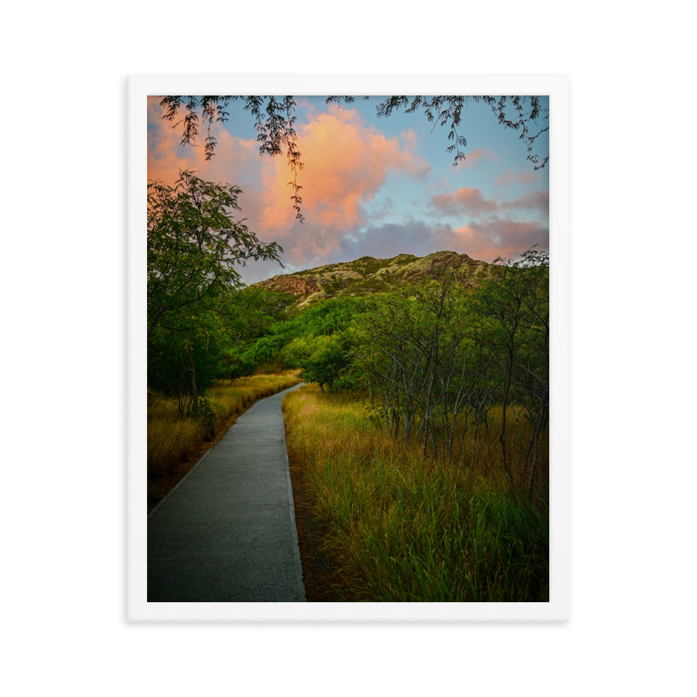 Diamond Head Trail - Framed poster