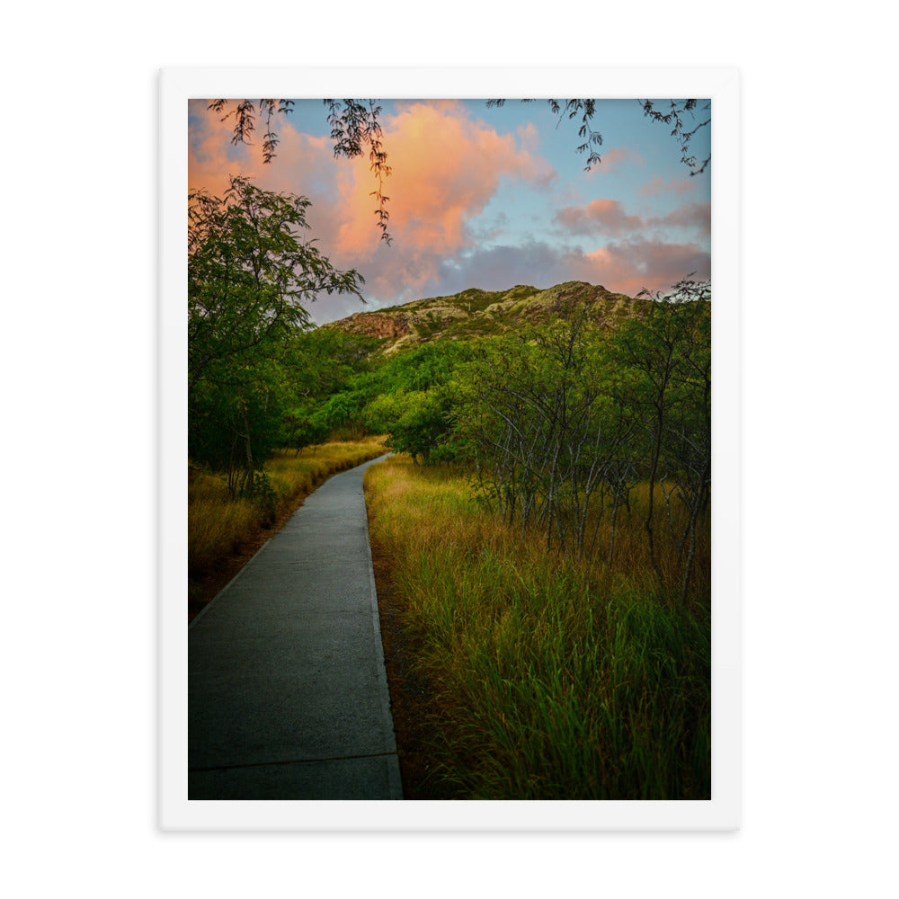 Diamond Head Trail - Framed poster