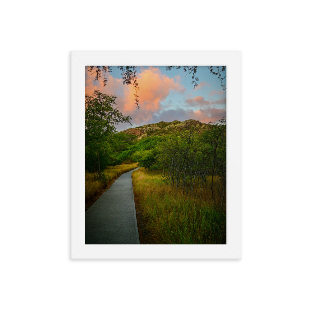 Diamond Head Trail - Framed poster