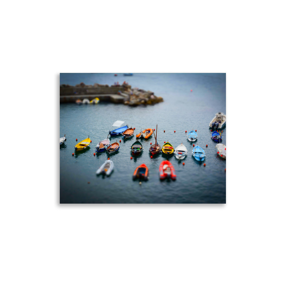 Boats of Vernazza - Poster