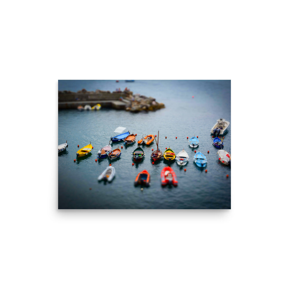 Boats of Vernazza - Poster