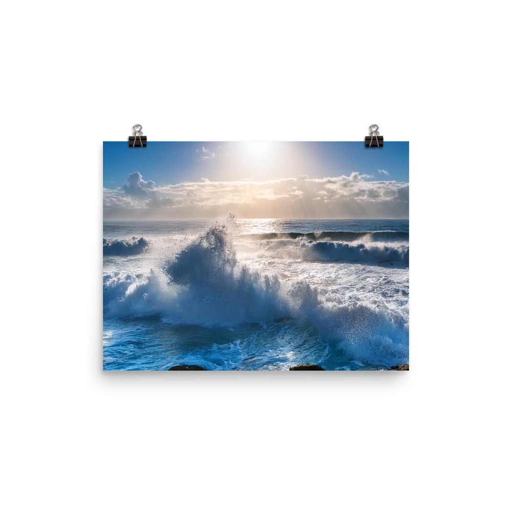 Waves Crashing - Poster