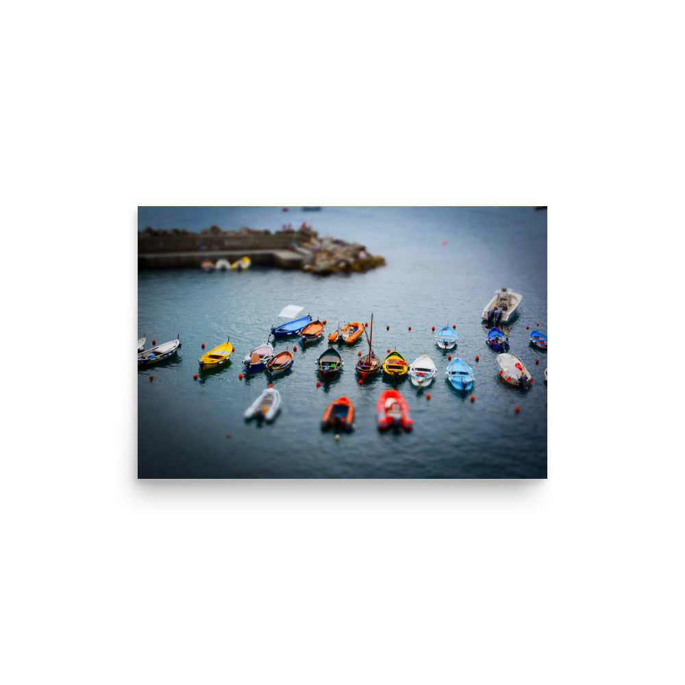 Boats of Vernazza - Poster