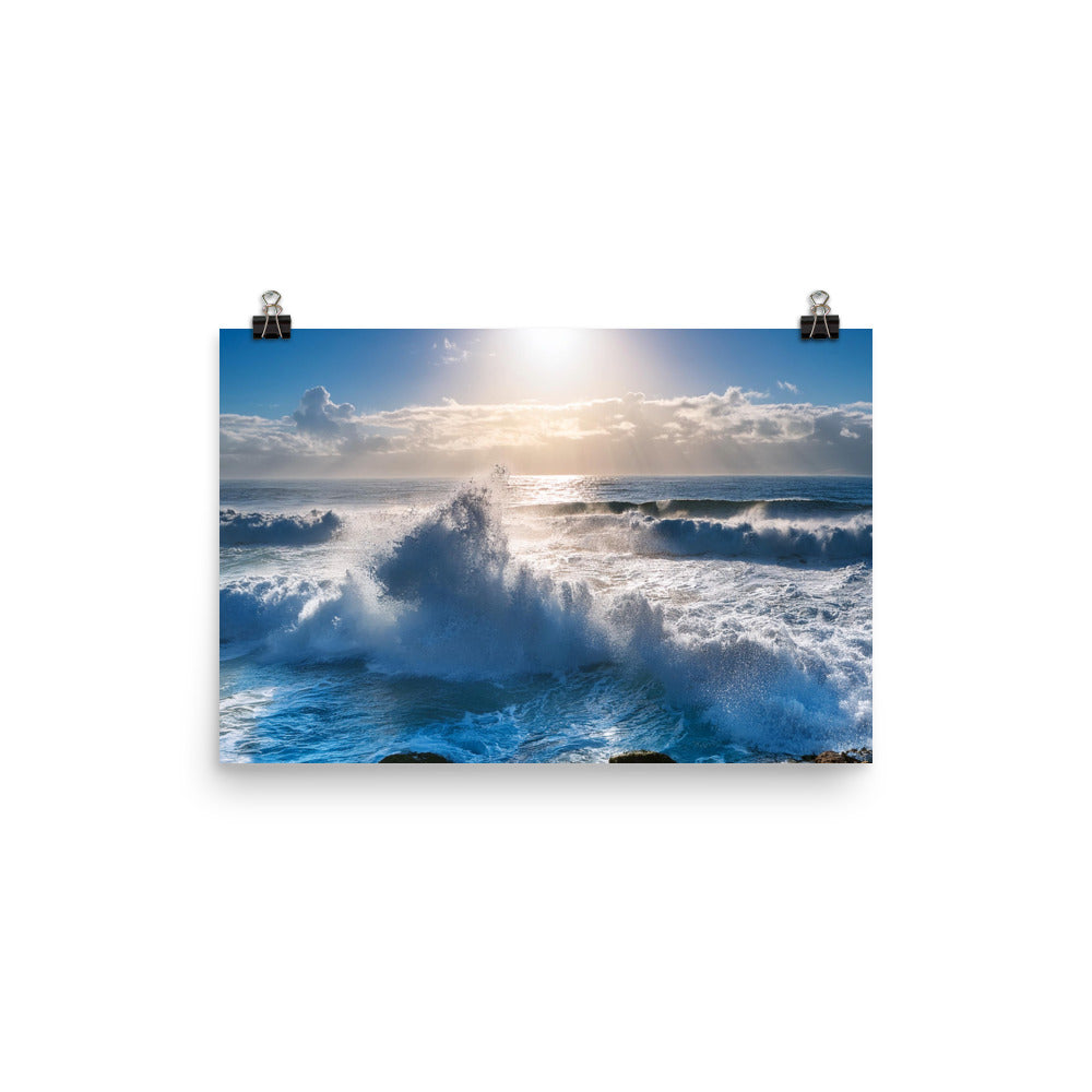 Waves Crashing - Poster